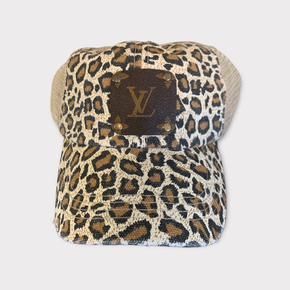 Junk And The Gypsy Accessories - Repurposed, Upcycled LV Leopard Print Cap